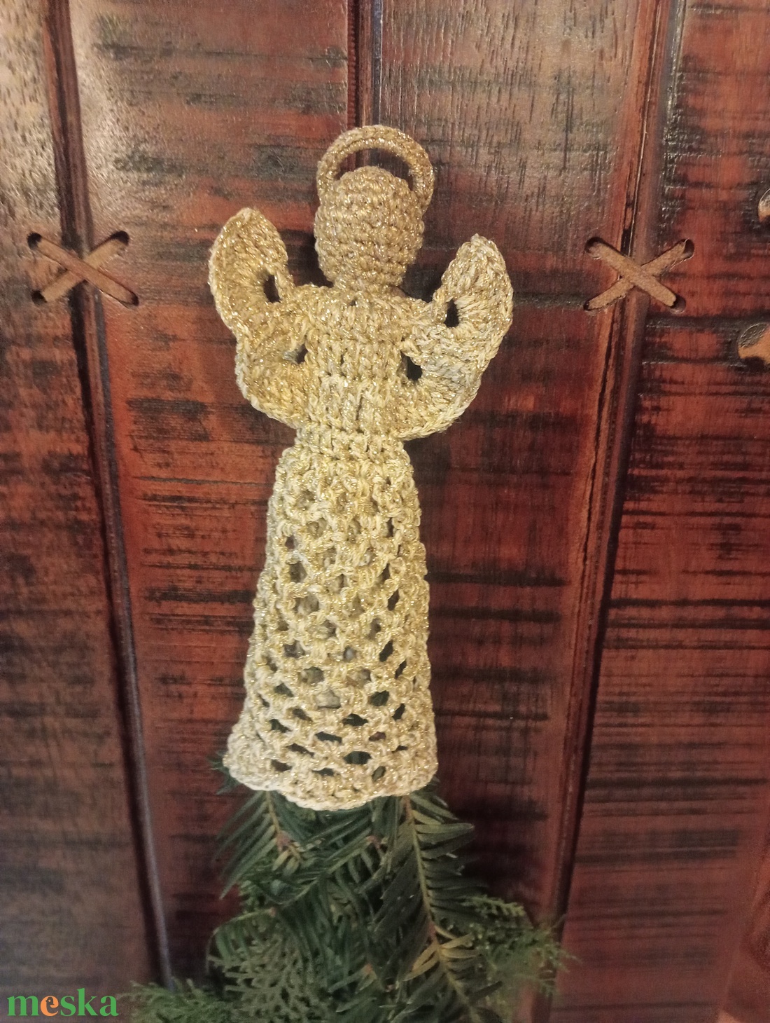 Karácsonyfa csúcsdísz - karácsony - adventi díszek - adventi gyertyadíszek és koszorúdíszek - Meska.hu