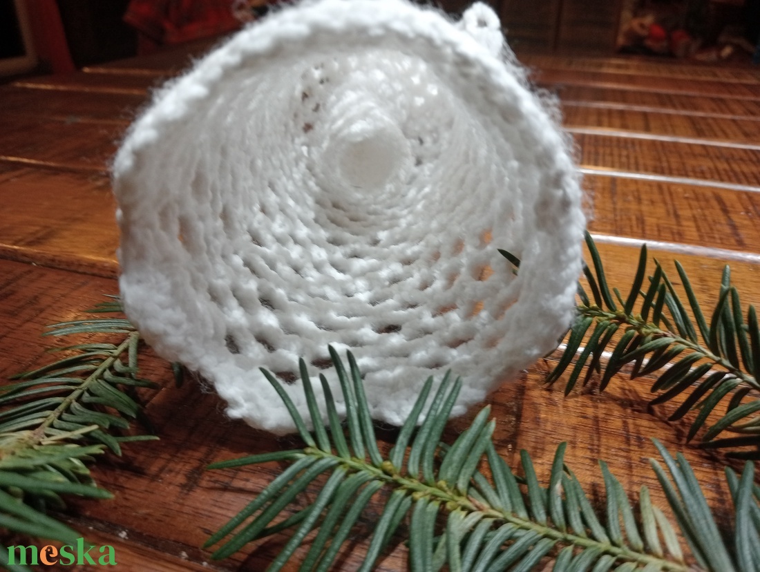 Angyalka csúcsdísz - karácsony - karácsonyi lakásdekoráció - karácsonyfa szoknya, karácsonyfa alátét - Meska.hu