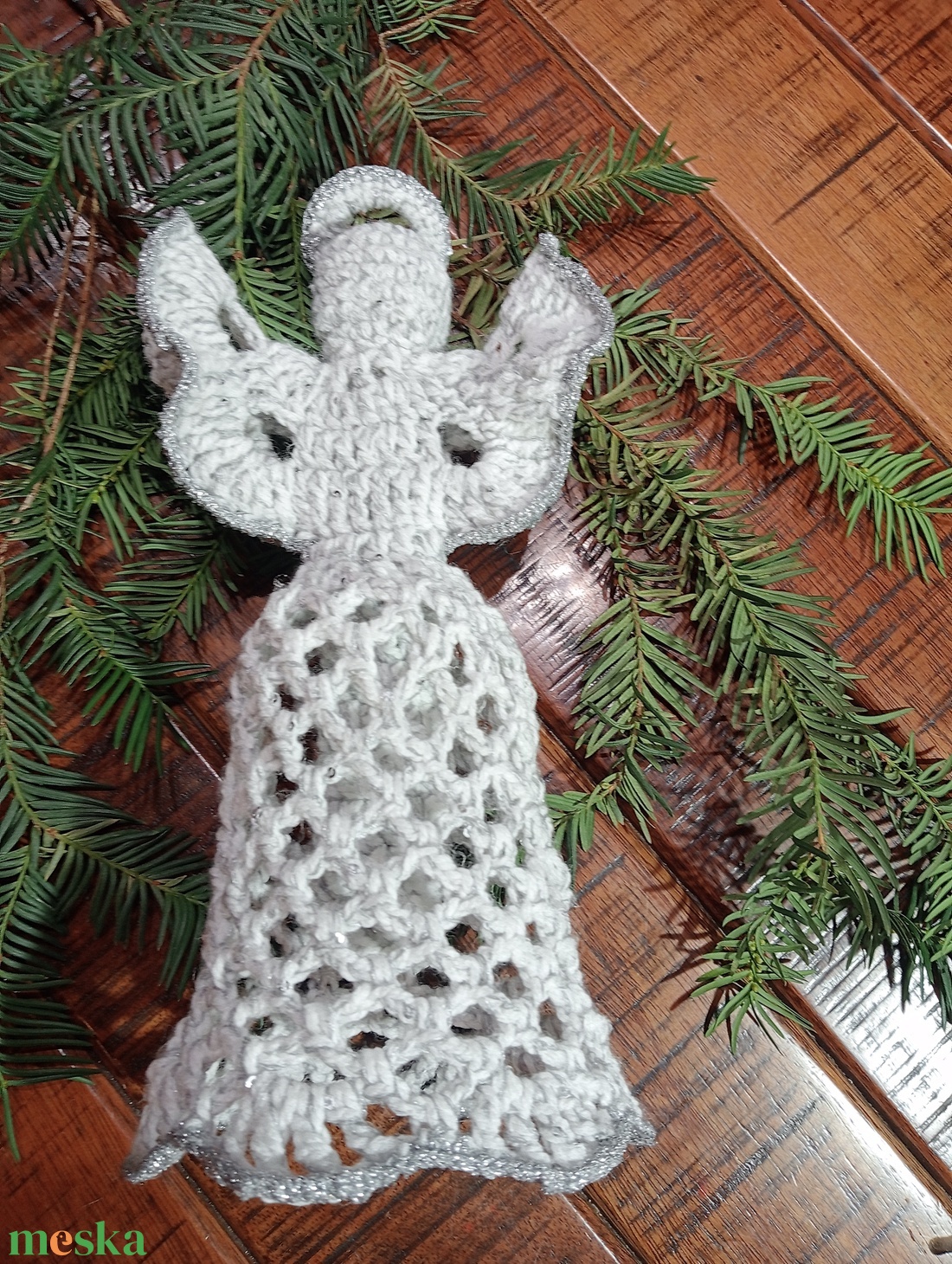 Angyalka csúcsdísz - karácsony - karácsonyi lakásdekoráció - karácsonyfadíszek - Meska.hu