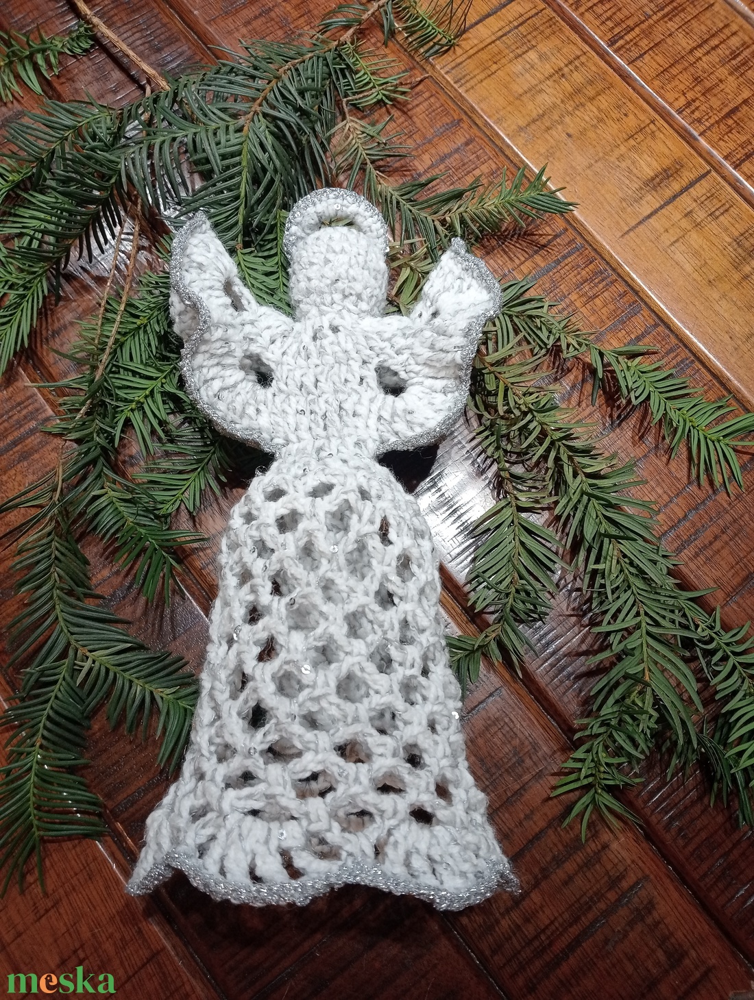 Angyalka csúcsdísz - karácsony - karácsonyi lakásdekoráció - karácsonyfadíszek - Meska.hu