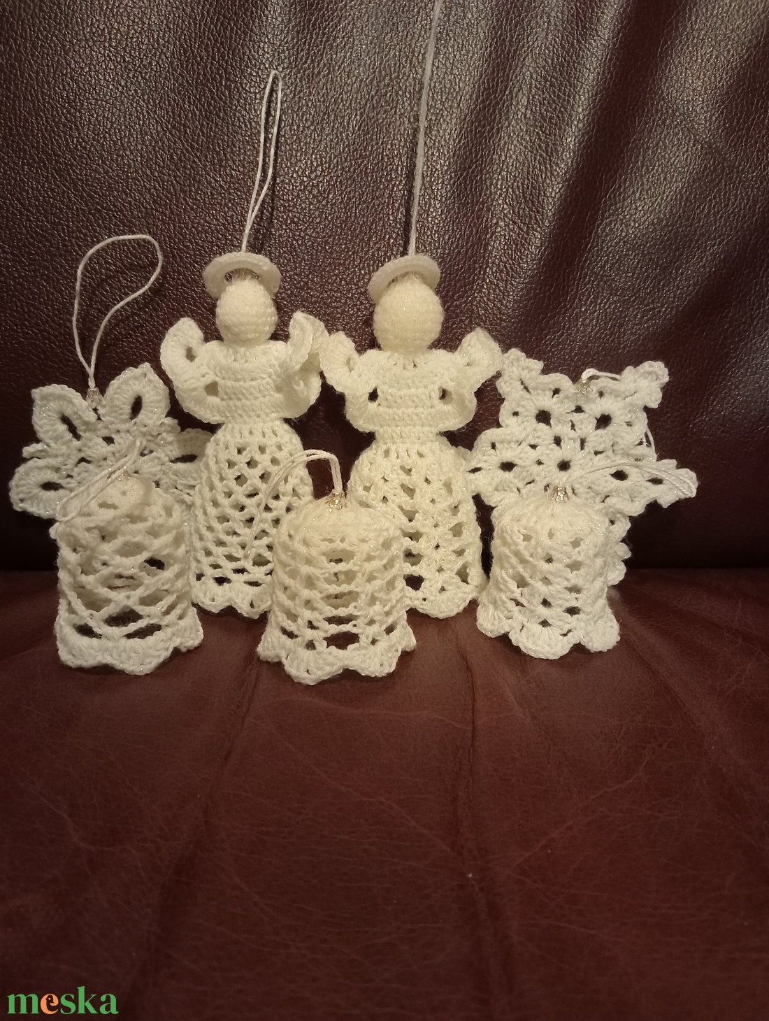 Horgolt karácsonyfadísz - karácsony - karácsonyi lakásdekoráció - karácsonyfadíszek - Meska.hu