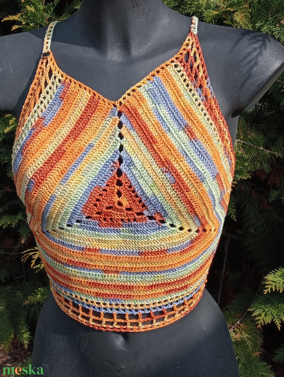 Horgolt top - ruha & divat - női ruha - top - Meska.hu