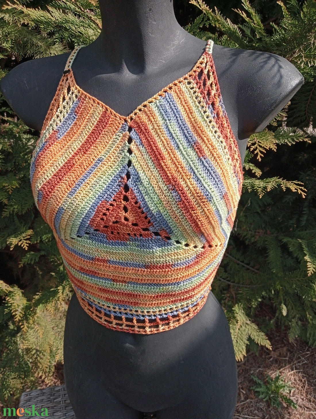 Horgolt top - ruha & divat - női ruha - top - Meska.hu