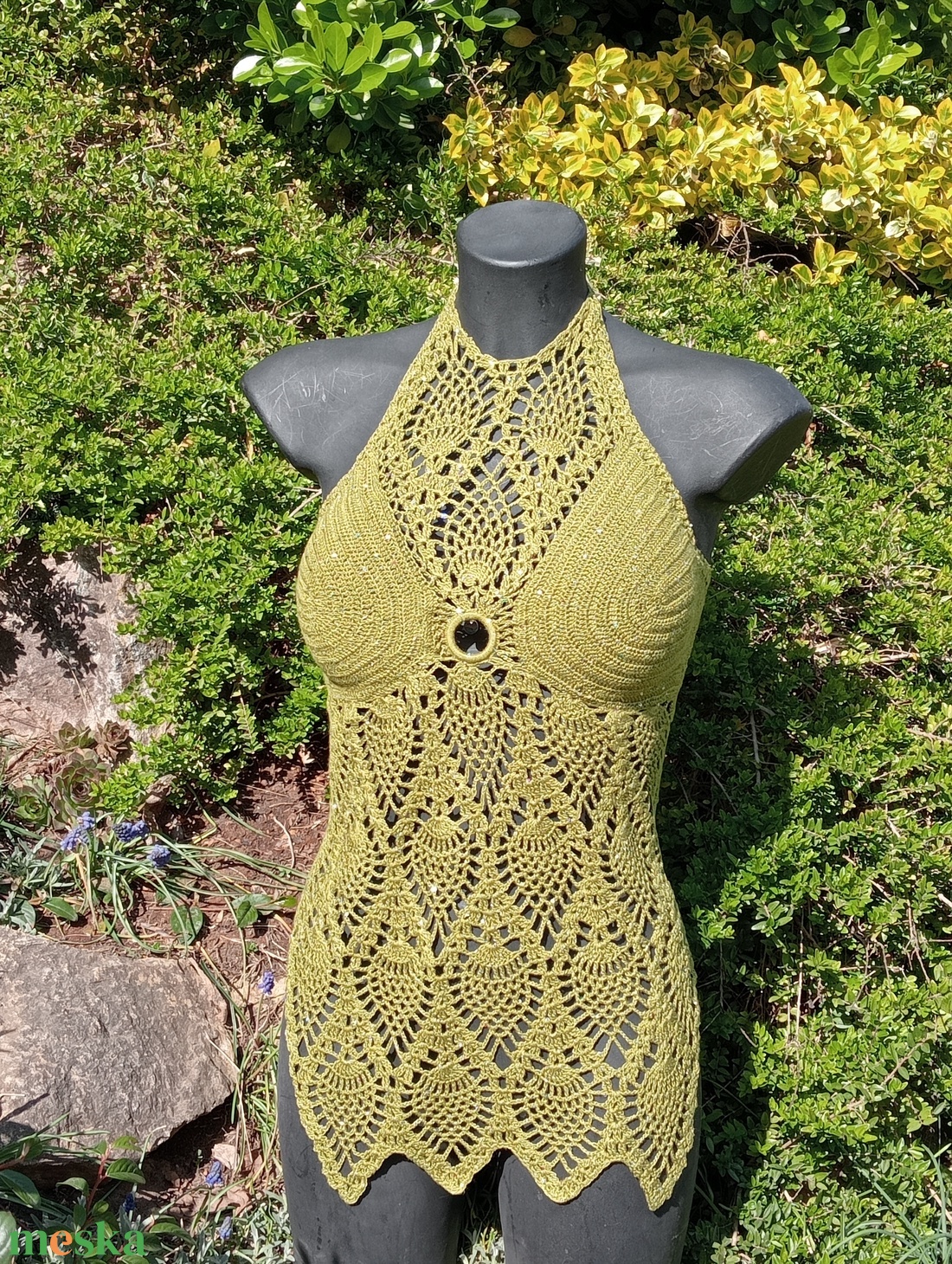 Horgolt felső - ruha & divat - női ruha - top - Meska.hu