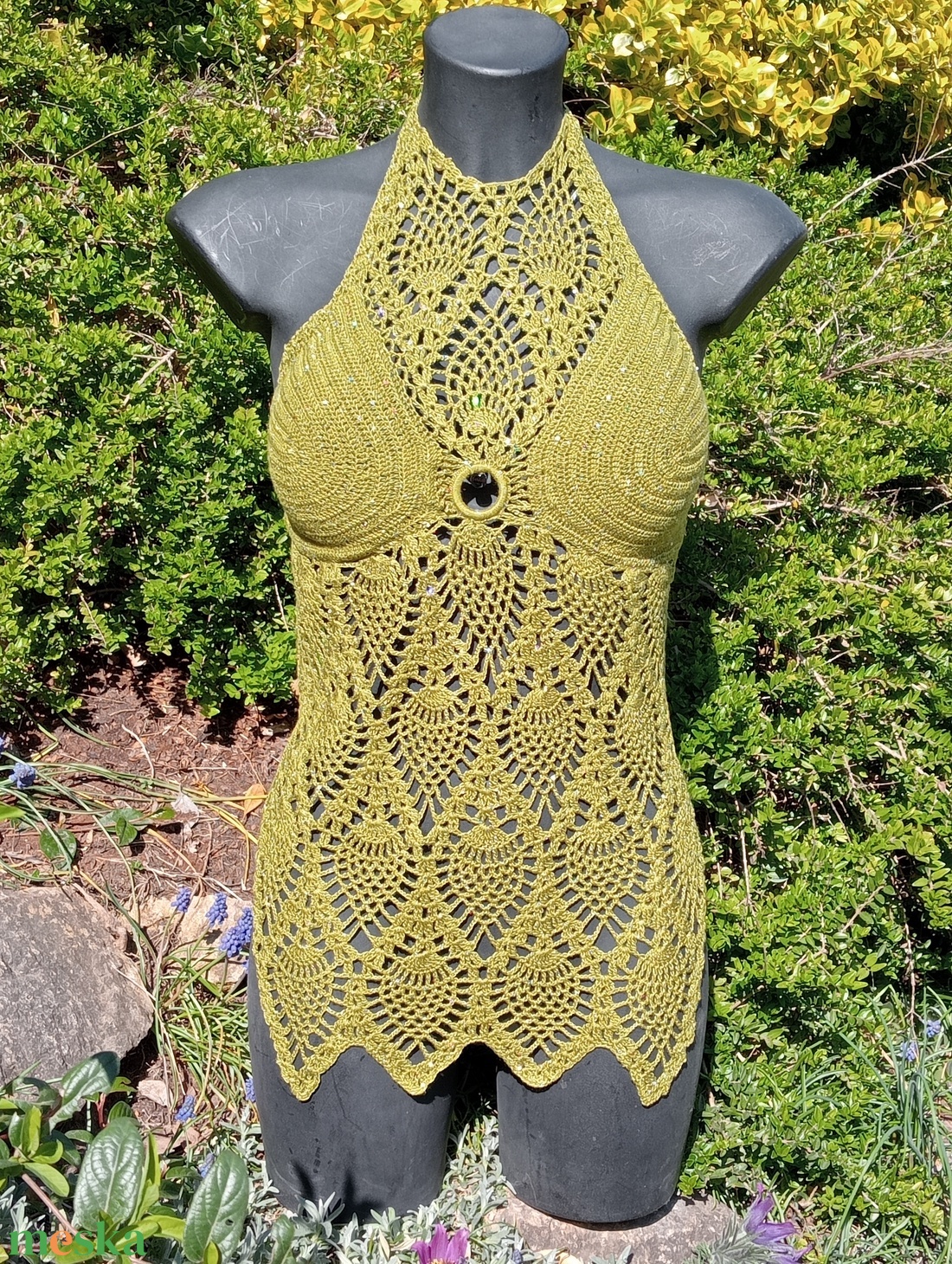 Horgolt felső - ruha & divat - női ruha - top - Meska.hu