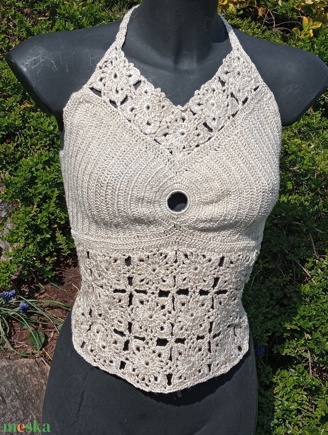 Horgolt top - ruha & divat - női ruha - top - Meska.hu