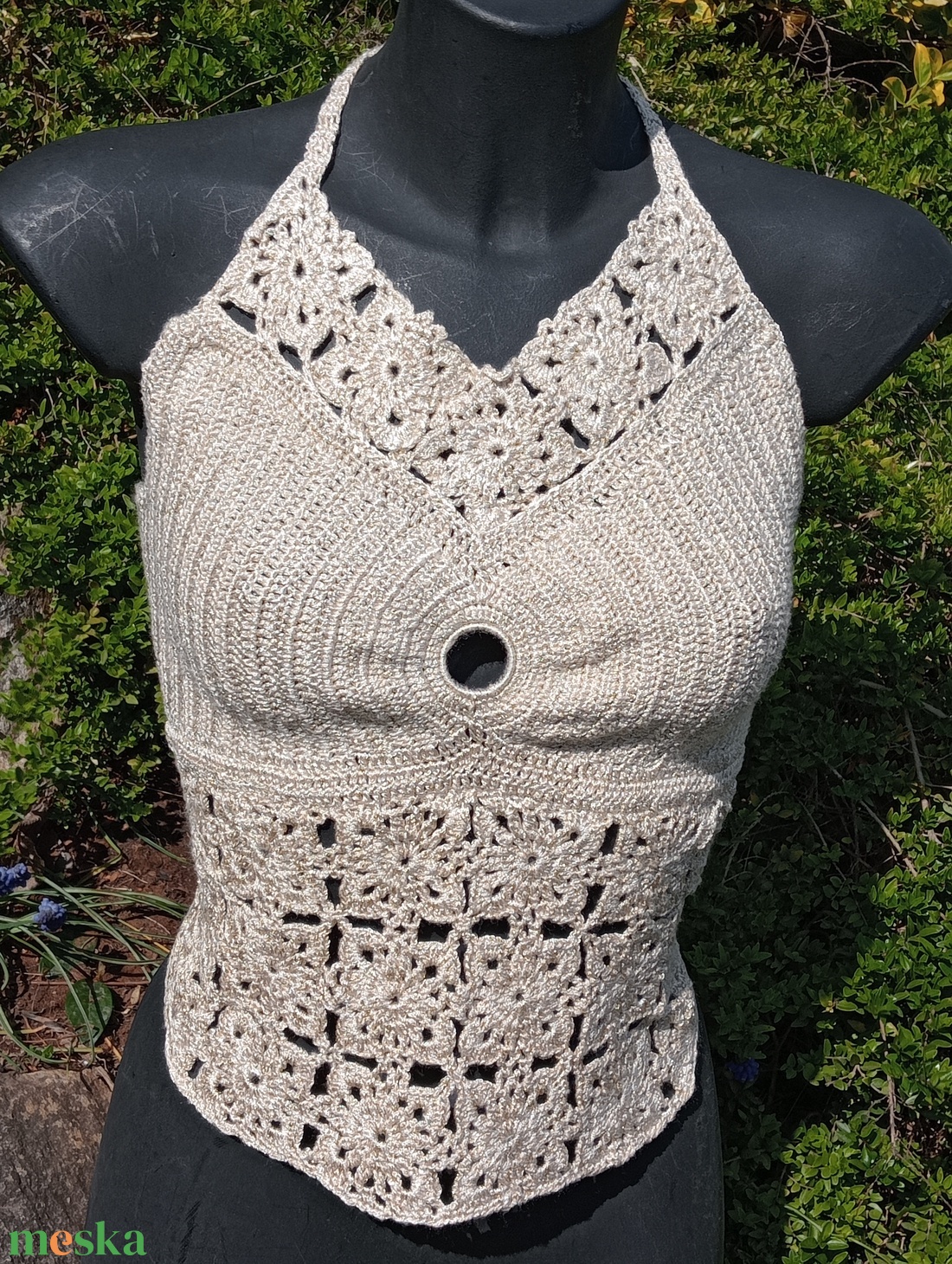 Horgolt top - ruha & divat - női ruha - top - Meska.hu