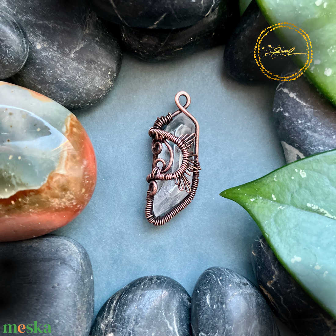 SaraZ // Crystal Ward medál választható lánccal - ékszer - nyaklánc - medál - Meska.hu