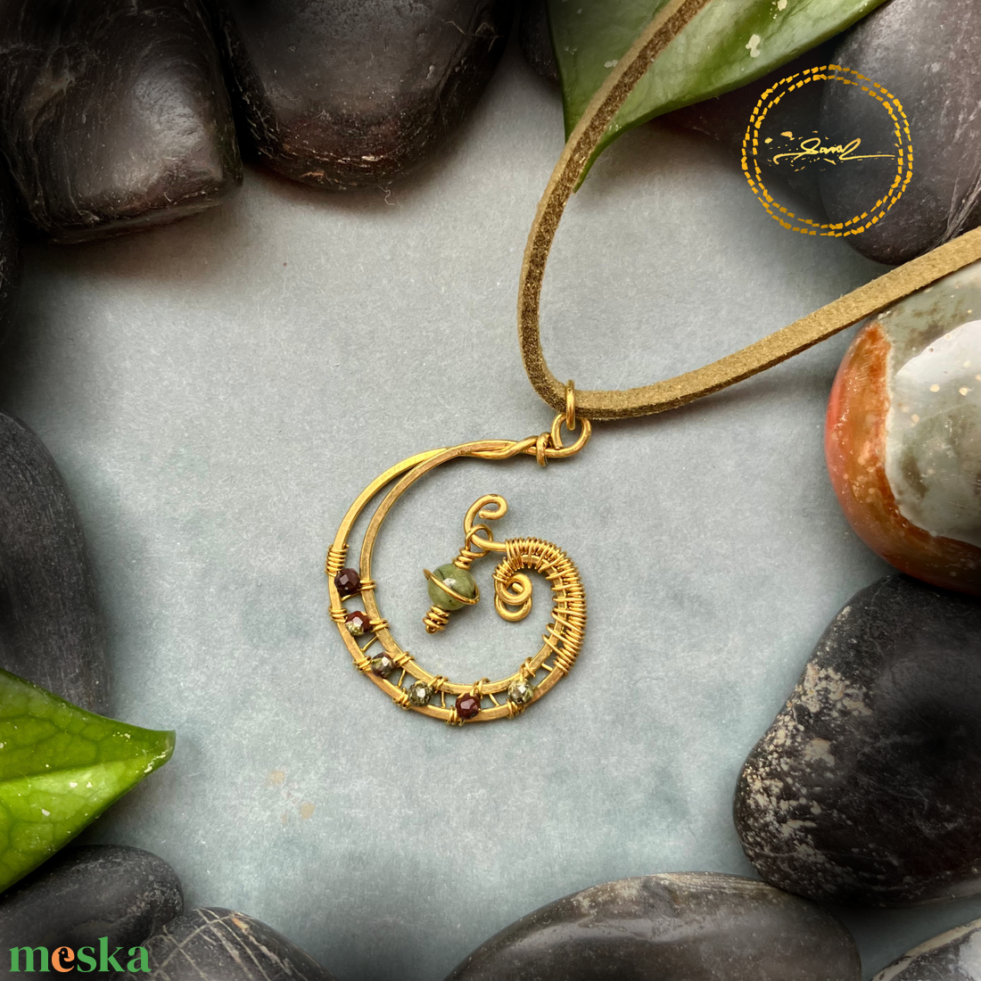 SaraZ // Planet Bloom nyaklánc - ékszer - nyaklánc - medálos nyaklánc - Meska.hu