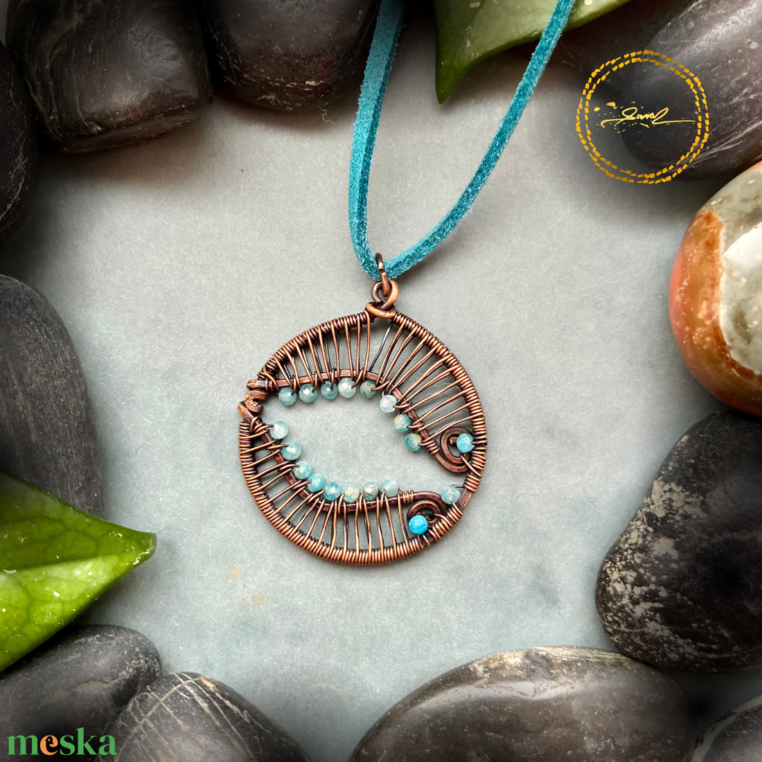 SaraZ // Ocean's Eye nyaklánc - ékszer - nyaklánc - medálos nyaklánc - Meska.hu