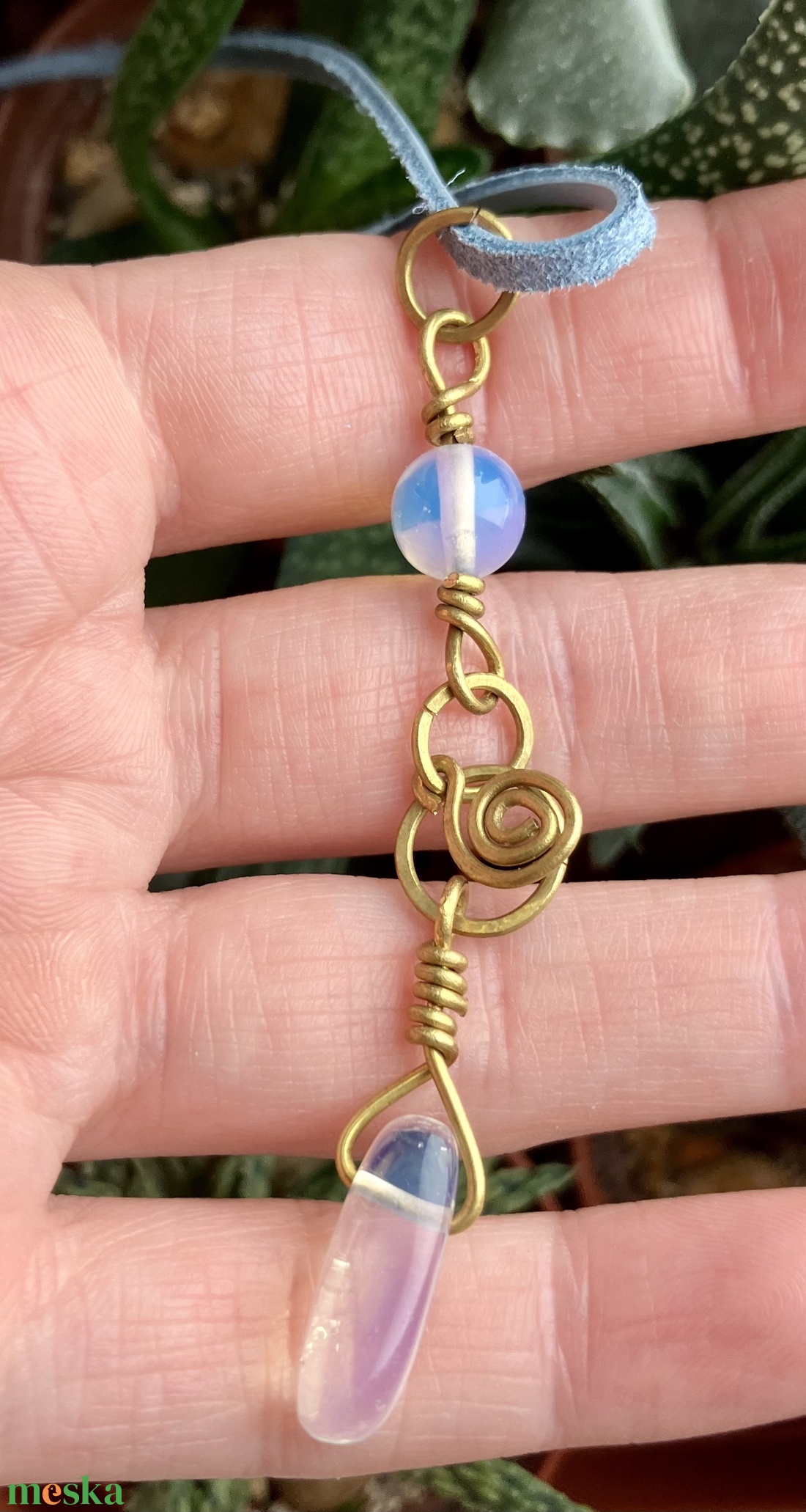 SaraZ // Mistfall nyaklánc opállal - ékszer - nyaklánc - medálos nyaklánc - Meska.hu