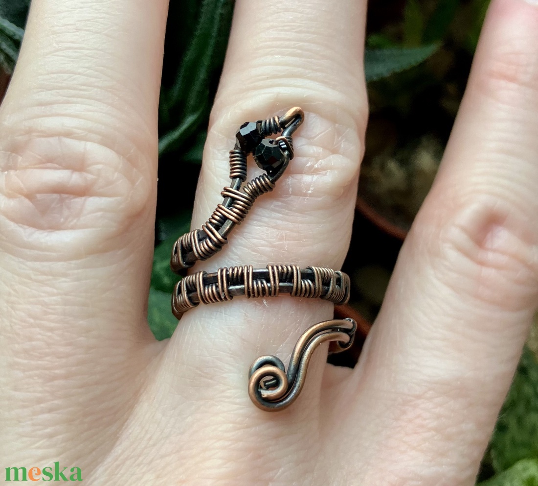 SaraZ // Earthbound Serpent gyűrű - ékszer - gyűrű - fonódó gyűrű - Meska.hu