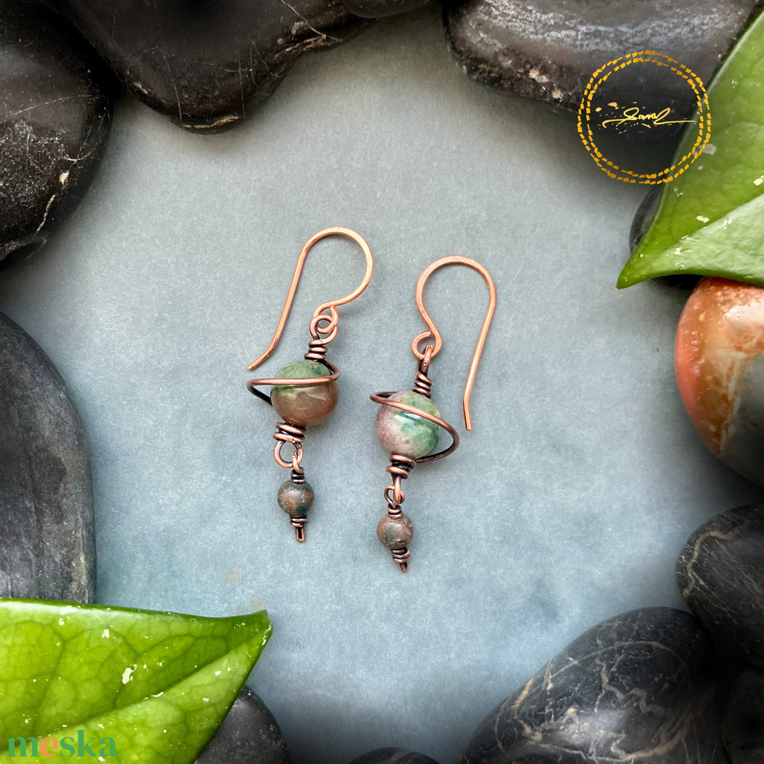 SaraZ // Planet Bloom fülbevaló - ékszer - fülbevaló - lógó fülbevaló - Meska.hu