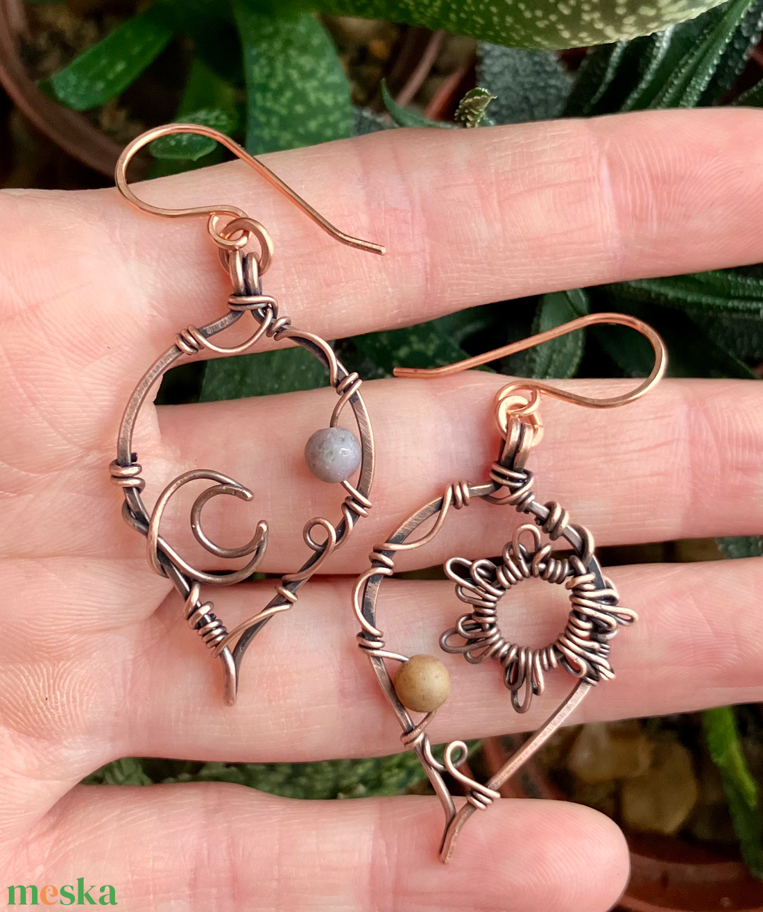 SaraZ // Eclipse Soul fülbevaló indiai acháttal - ékszer - fülbevaló - lógó fülbevaló - Meska.hu