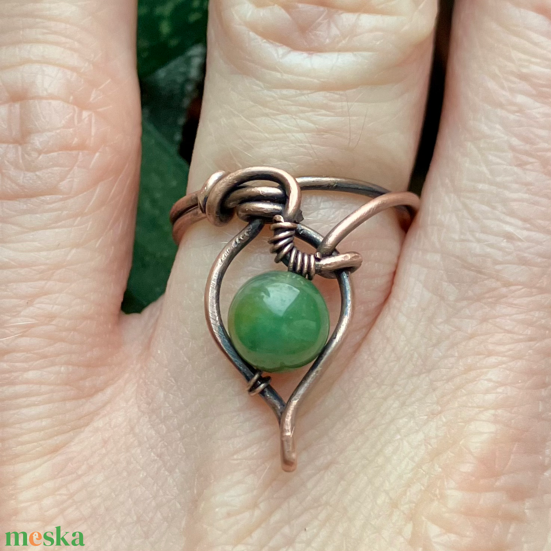 SaraZ // Forest Drop gyűrű indiai acháttal - ékszer - gyűrű - gyöngyös gyűrű - Meska.hu