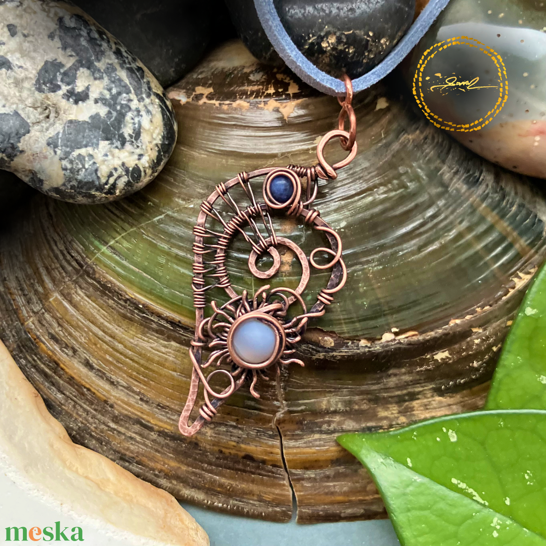 SaraZ // Ocean's Sky nyaklánc - ékszer - nyaklánc - medálos nyaklánc - Meska.hu