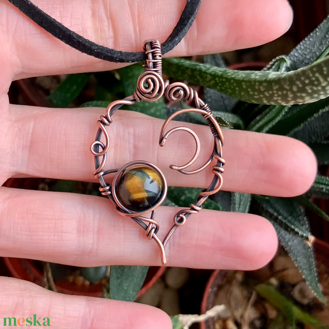 SaraZ // Eclipse Soul nyaklánc tigrisszemmel - ékszer - nyaklánc - medálos nyaklánc - Meska.hu