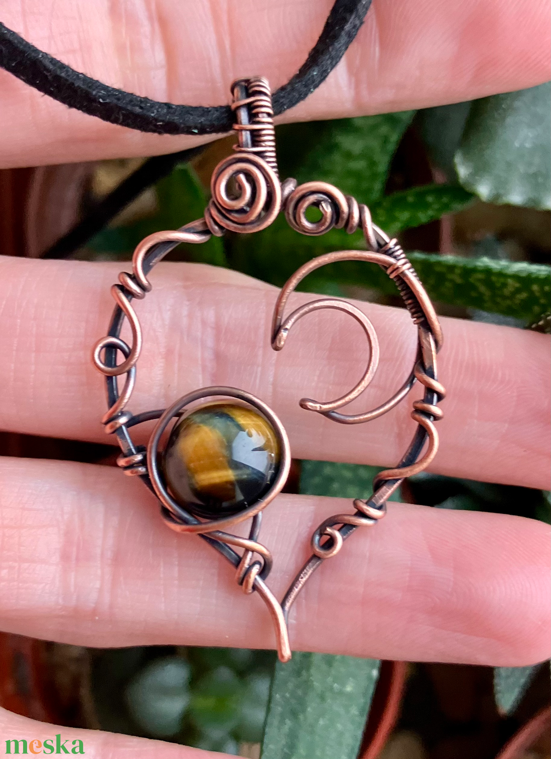 SaraZ // Eclipse Soul nyaklánc tigrisszemmel - ékszer - nyaklánc - medálos nyaklánc - Meska.hu