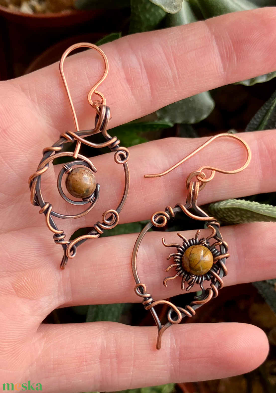 SaraZ // Eclipse Soul fülbevaló indiai acháttal - ékszer - fülbevaló - lógó fülbevaló - Meska.hu