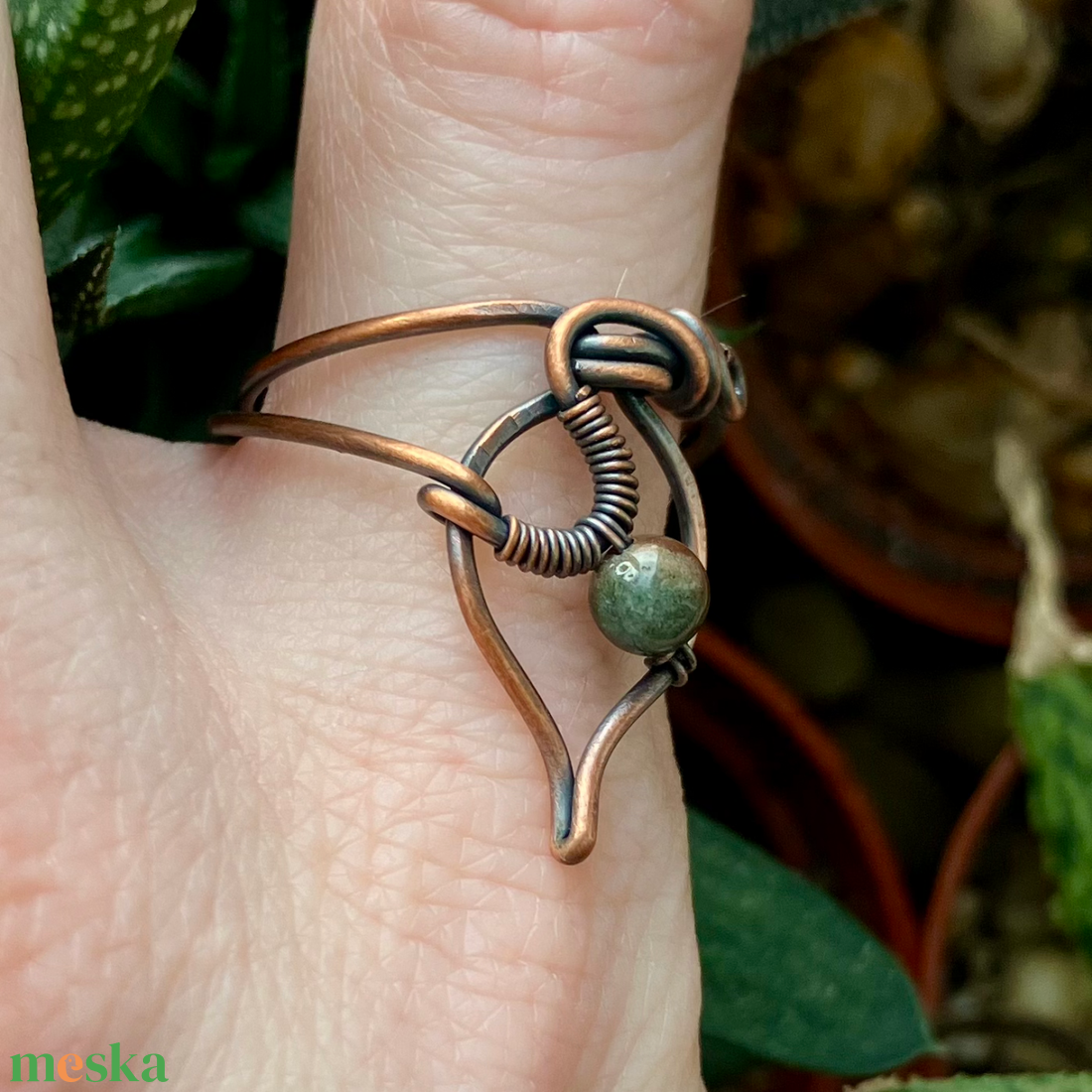 SaraZ // Forest Drop gyűrű indiai acháttal - ékszer - gyűrű - gyöngyös gyűrű - Meska.hu