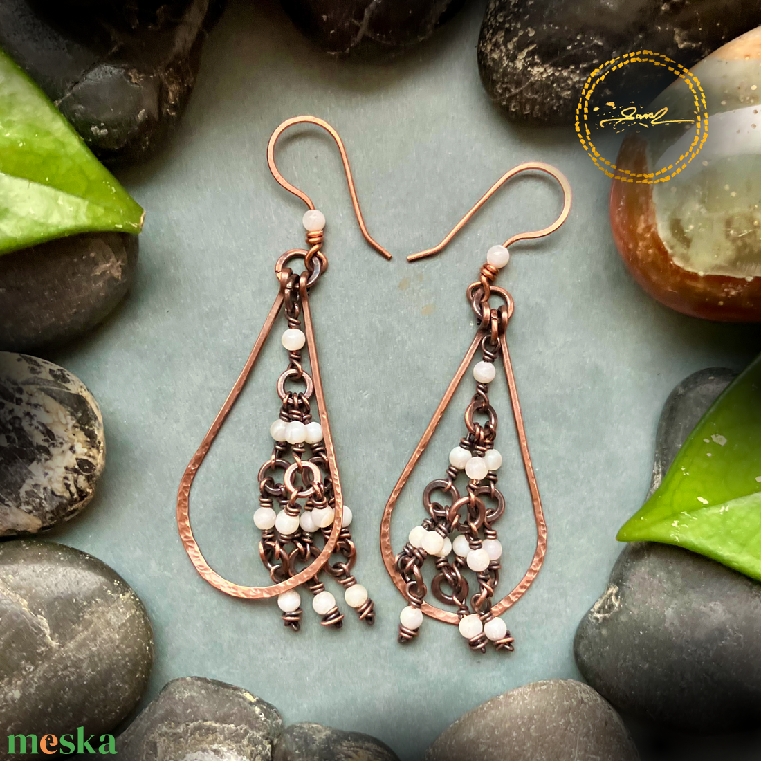 SaraZ // Ivory Whisper fülbevaló - ékszer - fülbevaló - lógó fülbevaló - Meska.hu