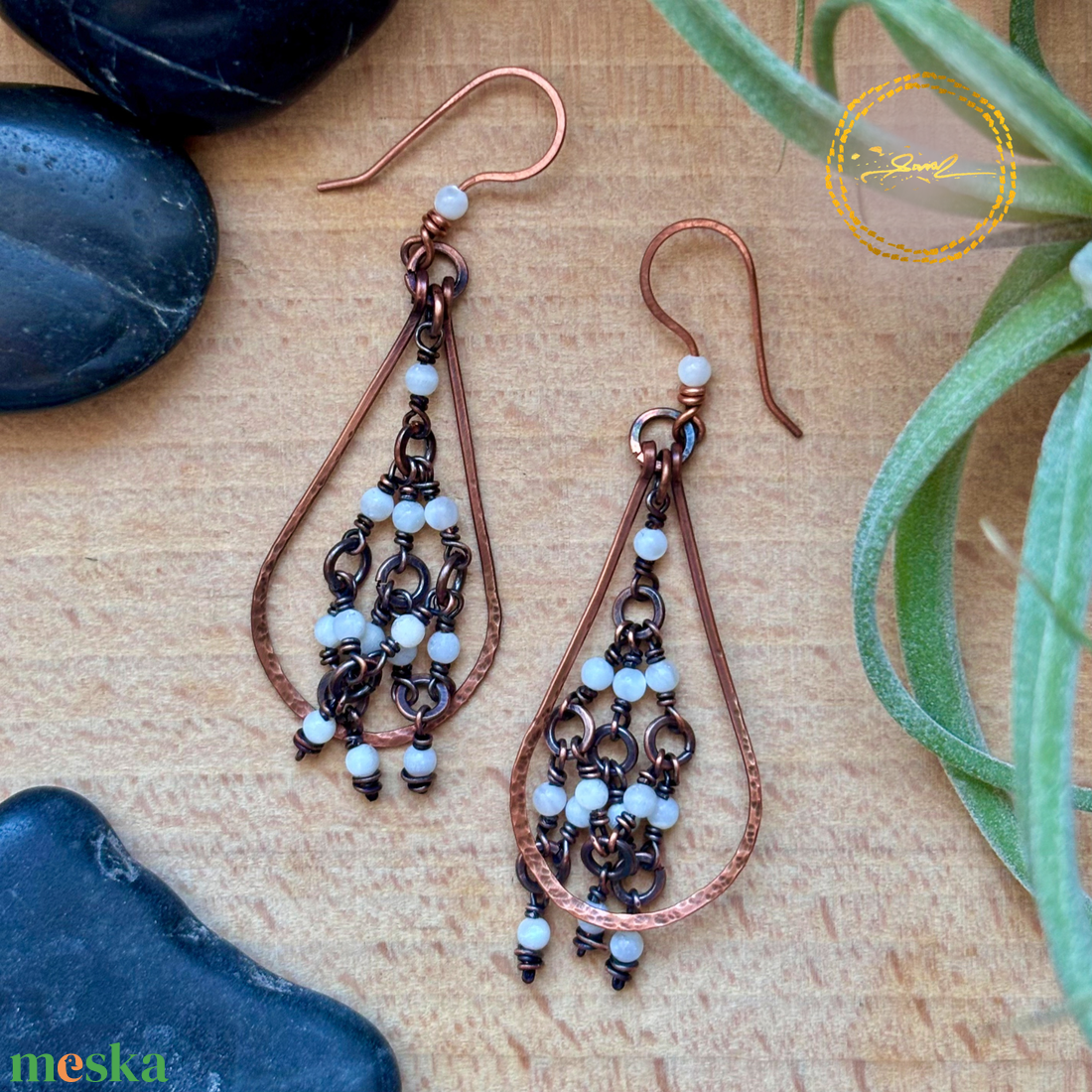 SaraZ // Ivory Whisper fülbevaló - ékszer - fülbevaló - lógó fülbevaló - Meska.hu