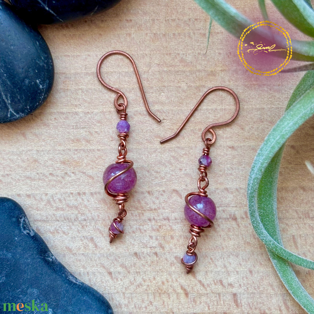 SaraZ // Planet Bloom fülbevaló - ékszer - fülbevaló - lógó fülbevaló - Meska.hu