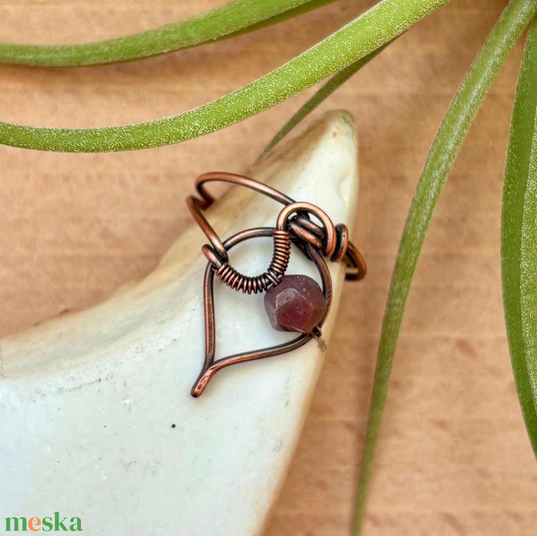 SaraZ // Forest Drop gyűrű indiai acháttal - ékszer - gyűrű - gyöngyös gyűrű - Meska.hu