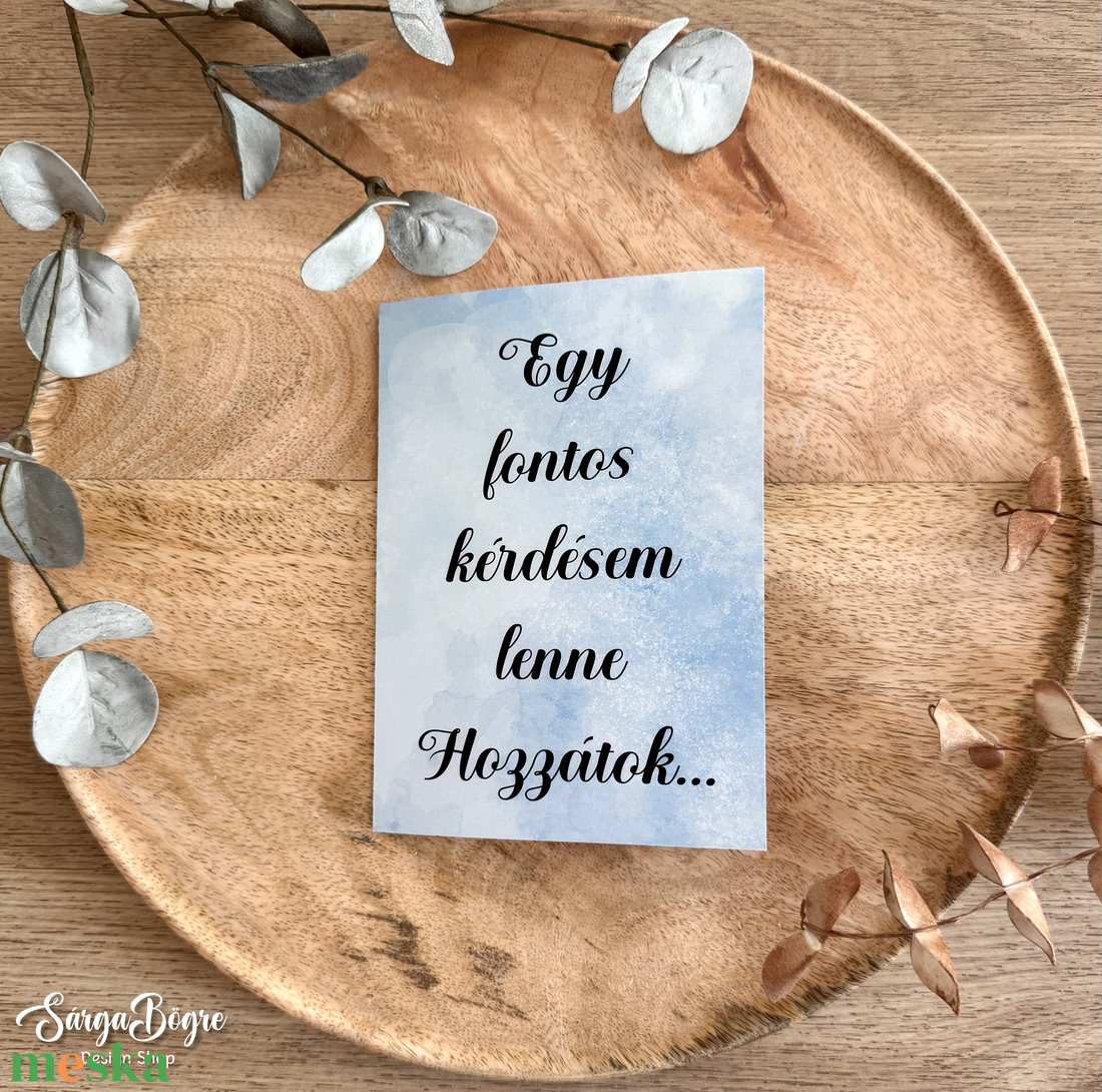 Fényképes keresztszülő felkérő lap+Gyöngyházfényű boríték - baba - mama - keresztelő kellékek - keresztszülő felkérő - Meska.hu