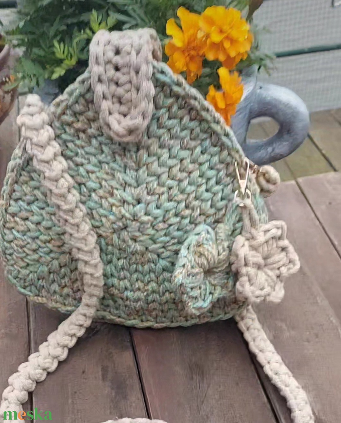 Egyedi, kézműves, horgolt válltáska táska - táska & tok - kézitáska & válltáska - vállon átvethető táska - Meska.hu