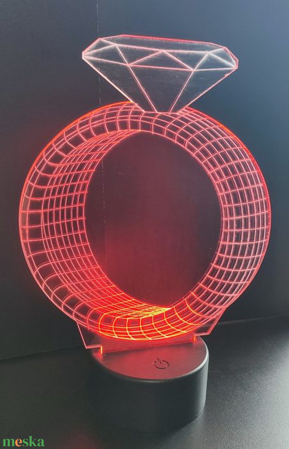 3D gyűrű LED lámpa - otthon & életmód - lámpa - hangulatlámpa - Meska.hu 3D gyűrű LED lámpa - otthon & életmód - lámpa - hangulatlámpa - Meska.hu