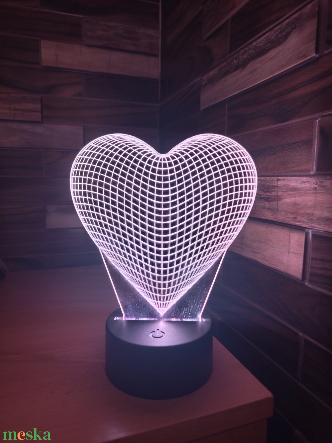 Szív alakú LED lámpa - otthon & életmód - lámpa - hangulatlámpa - Meska.hu