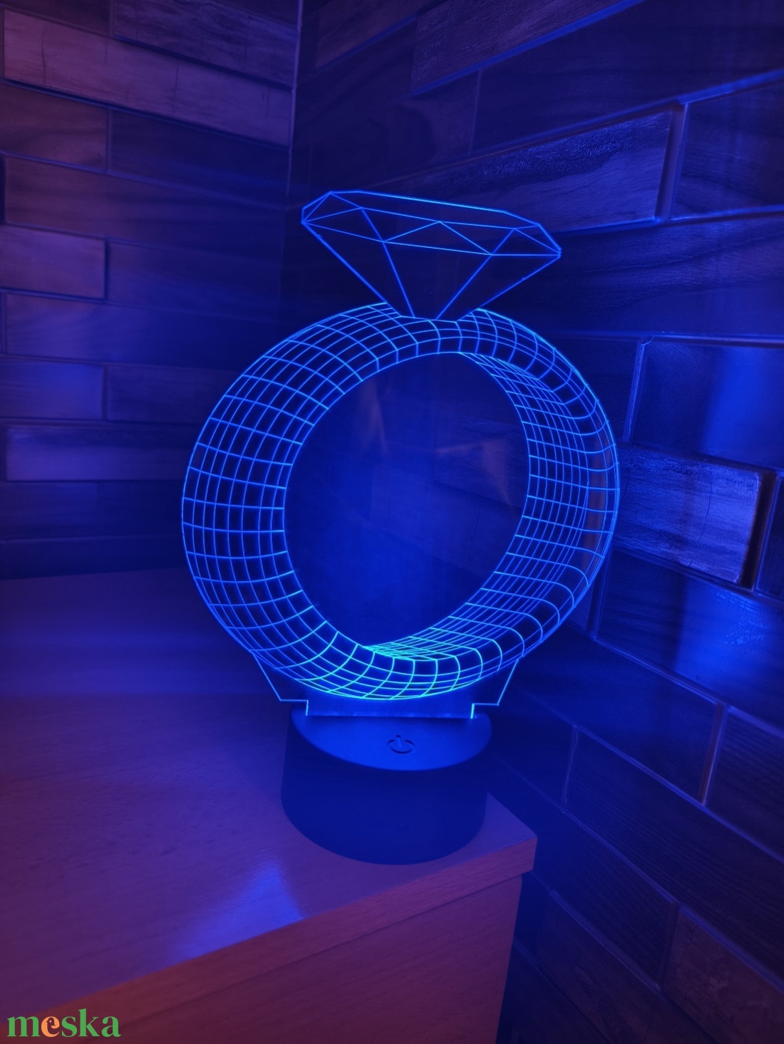 3D gyűrű LED lámpa - otthon & életmód - lámpa - hangulatlámpa - Meska.hu