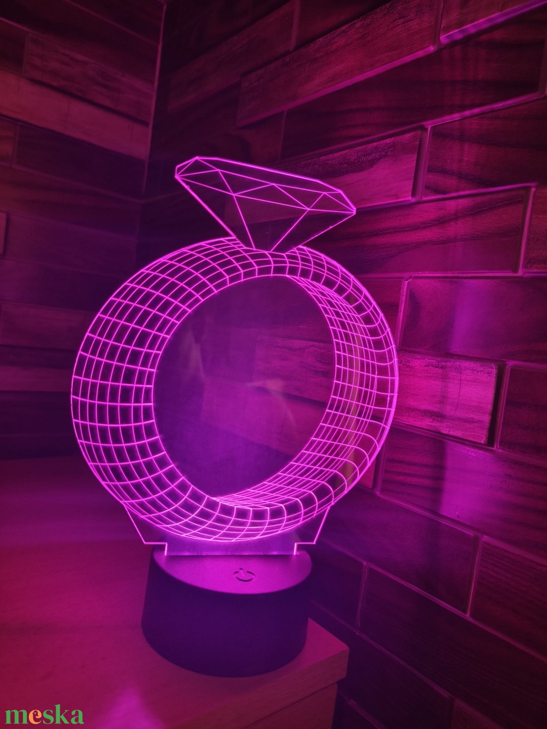 3D gyűrű LED lámpa - otthon & életmód - lámpa - hangulatlámpa - Meska.hu