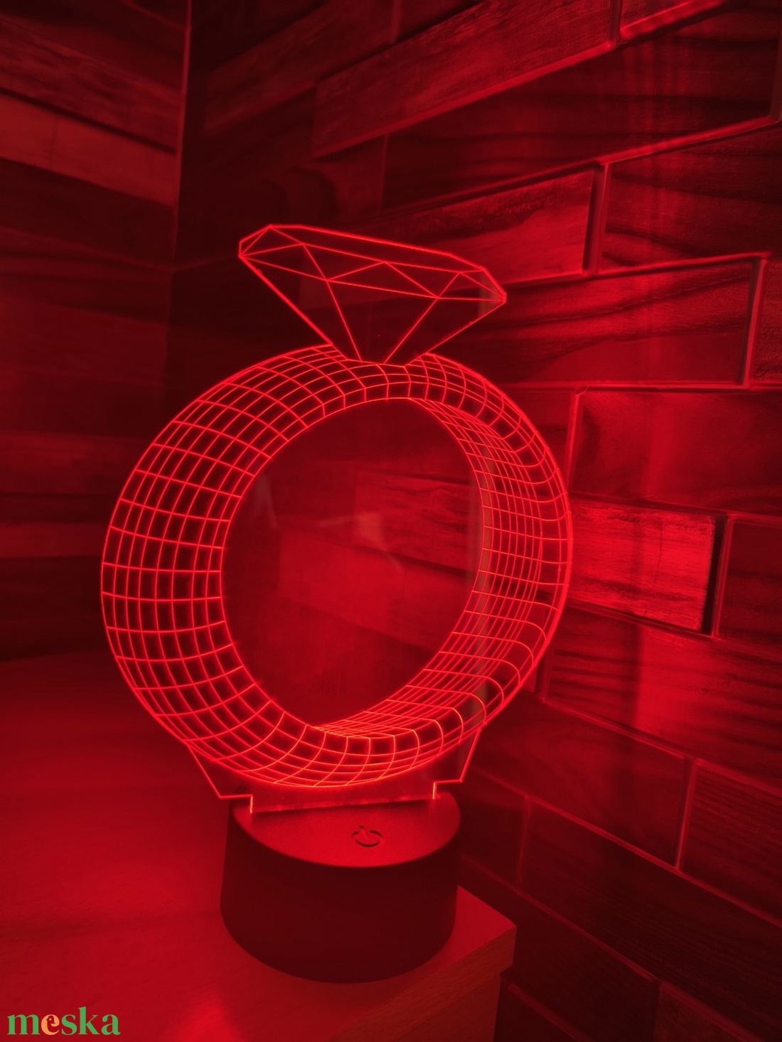 3D gyűrű LED lámpa - otthon & életmód - lámpa - hangulatlámpa - Meska.hu