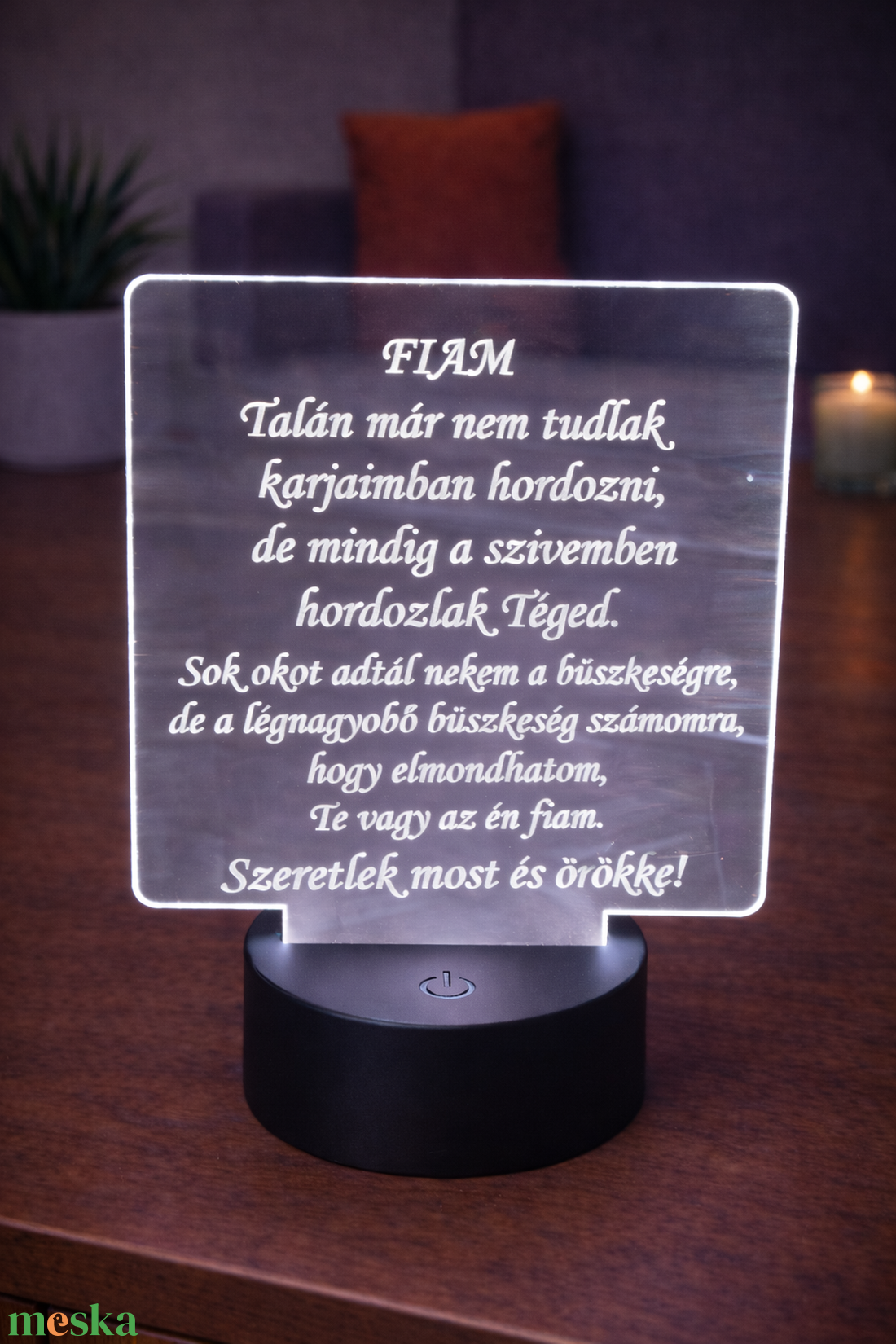 Ledes Plexi Tábla - otthon & életmód - lámpa - asztali lámpa - Meska.hu