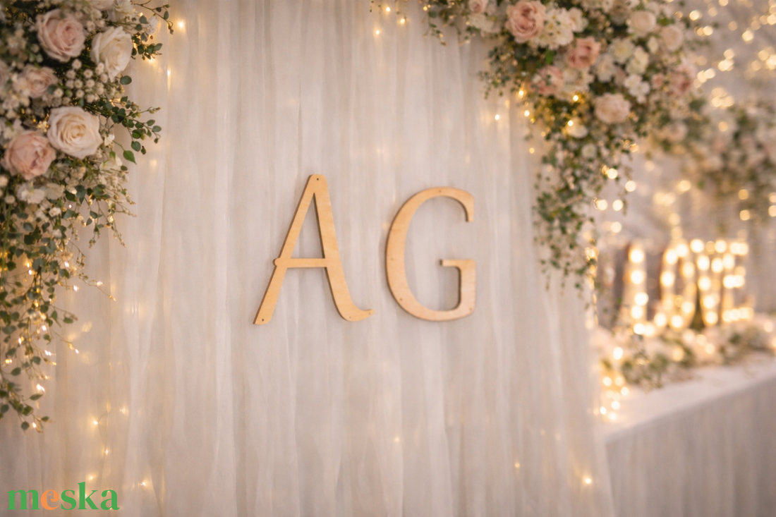 Fa lézervágott dekorbetűk - esküvő - dekoráció - helyszíni dekor - Meska.hu