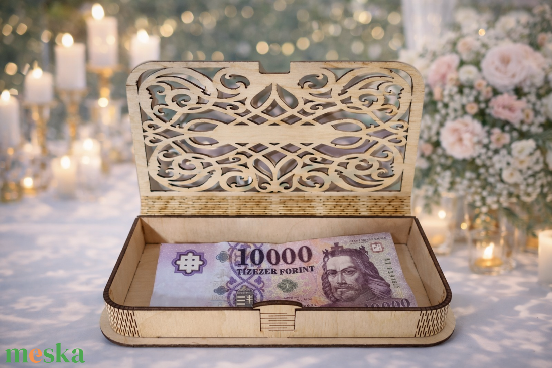 Pénzátadó Doboz (Sok Boldogságot) - esküvő - emlék & ajándék - nászajándék - esküvői pénzátadó doboz - Meska.hu