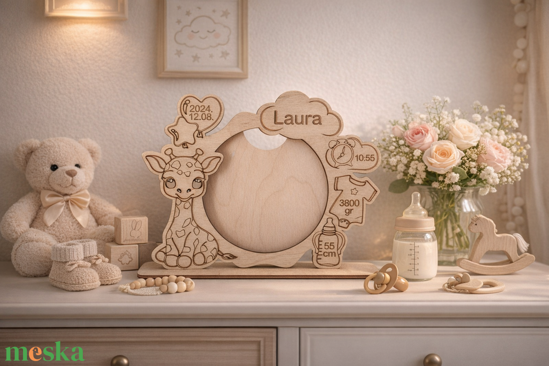 Zsiráfos Képkeret - otthon & életmód - dekoráció - kép & falikép - képkeret - Meska.hu