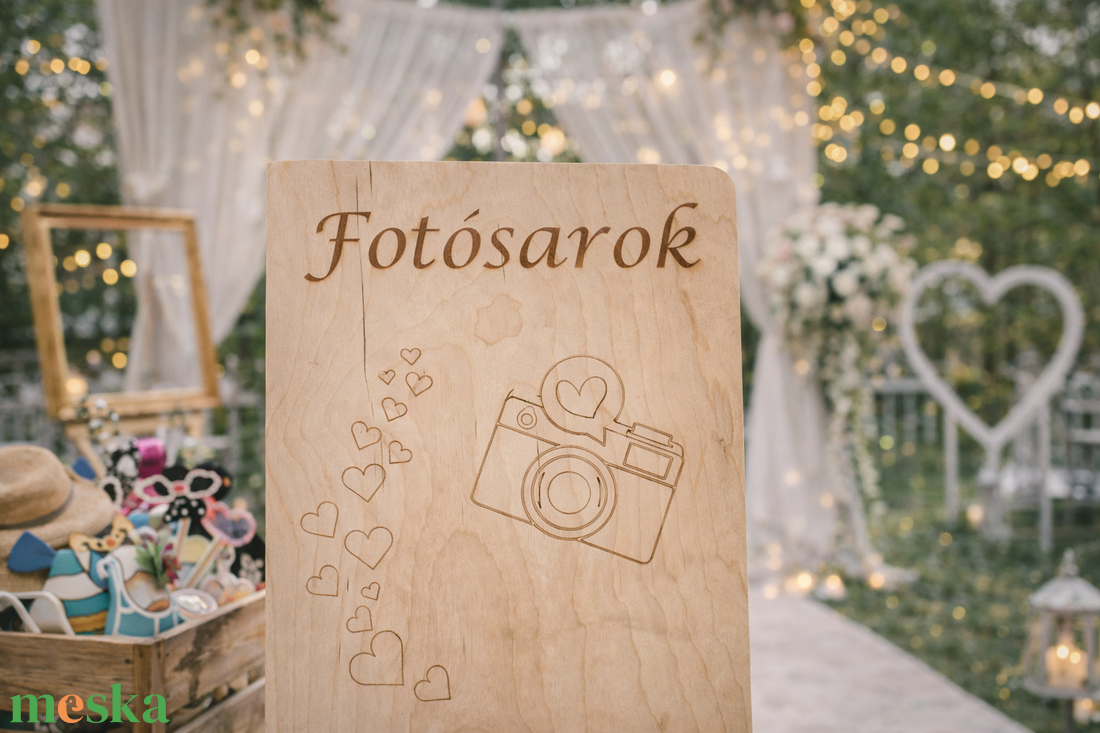 Esküvői Fotósarok Tábla - esküvő - dekoráció - helyszíni dekor - Meska.hu