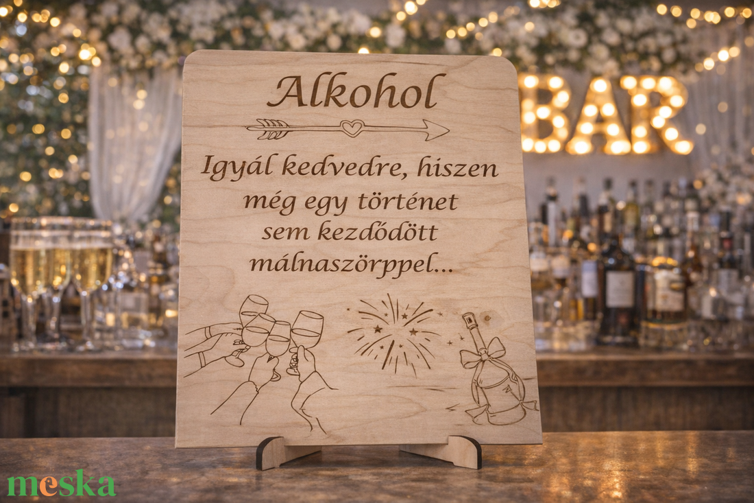 Esküvői Tábla (Alkohol) - esküvő - dekoráció - tábla & jelzés - Meska.hu