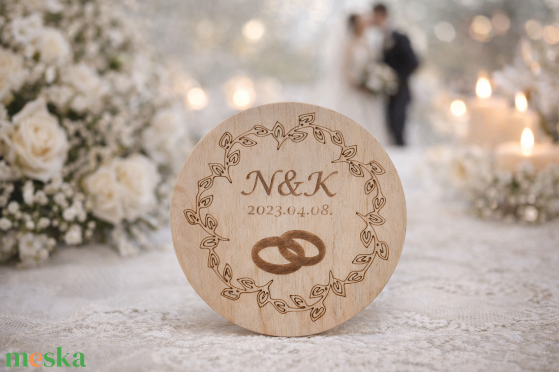 Esküvői Poháralátét,köszönőajándék (Monogramm) - esküvő - emlék & ajándék - köszönőajándék - Meska.hu