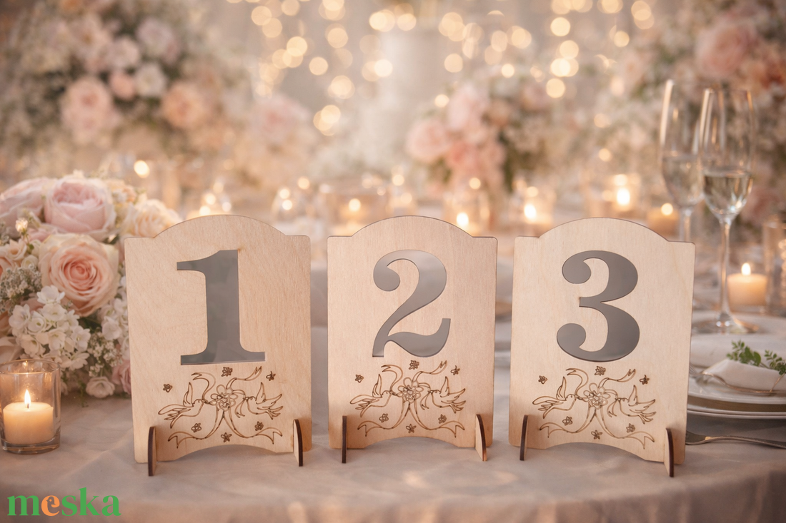 Esküvői Asztalszám - esküvő - dekoráció - asztaldísz - Meska.hu