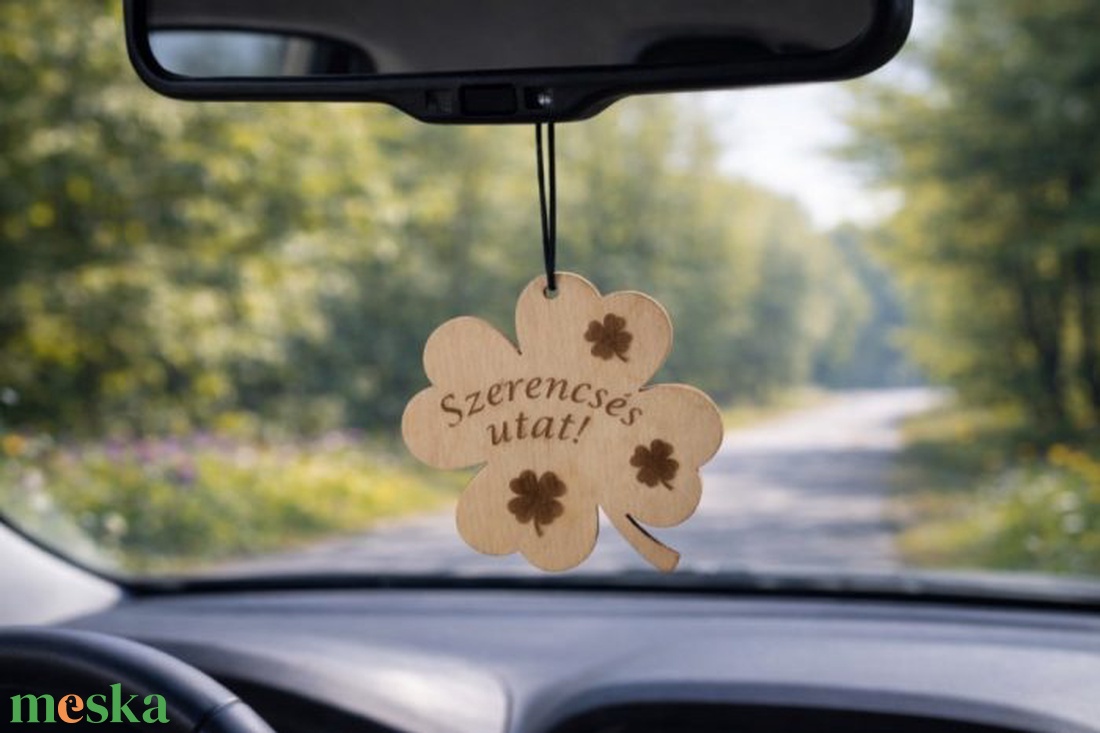 Autós Visszapillantó Dísz (Lóhere) - otthon & életmód - autó - visszapillantó dísz - Meska.hu