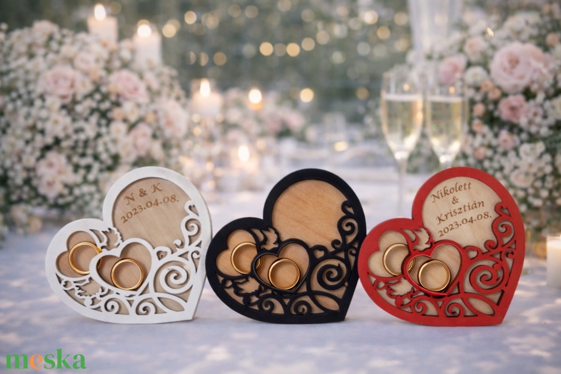 Esküvői Gyűrűtartó - esküvő - kiegészítők - gyűrűtartó & gyűrűpárna - Meska.hu