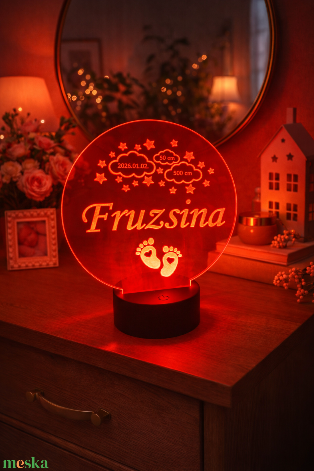 Emlékőrző egyedi LED lámpa - baba - mama - babaszoba dekoráció - éjszakai fény - Meska.hu