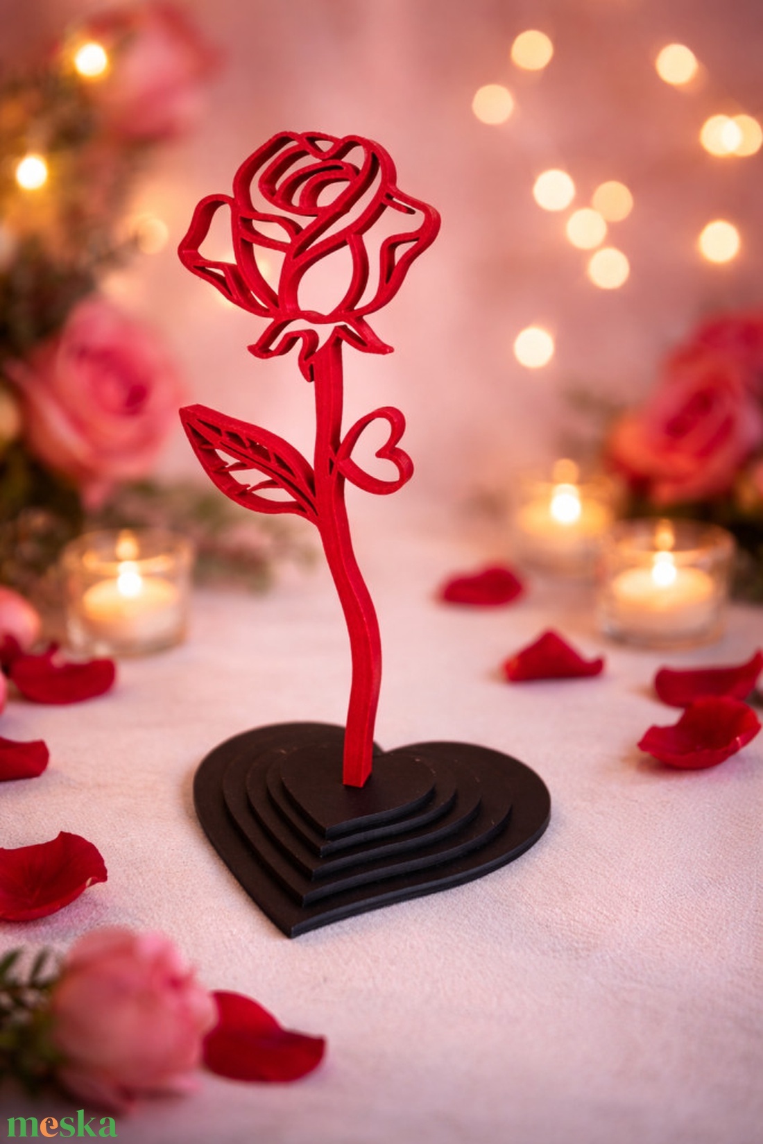 3D Rózsa - otthon & életmód - dekoráció - dísztárgy - Meska.hu