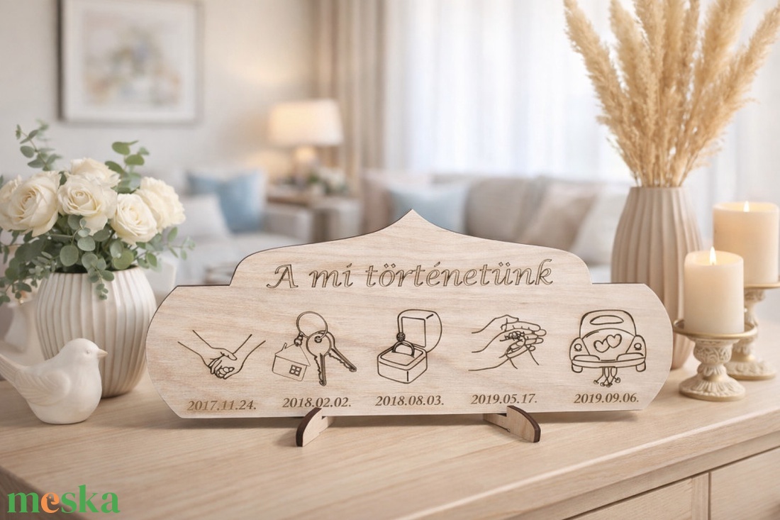 Mi Történetünk Tábla - otthon & életmód - dekoráció - dísztárgy - Meska.hu