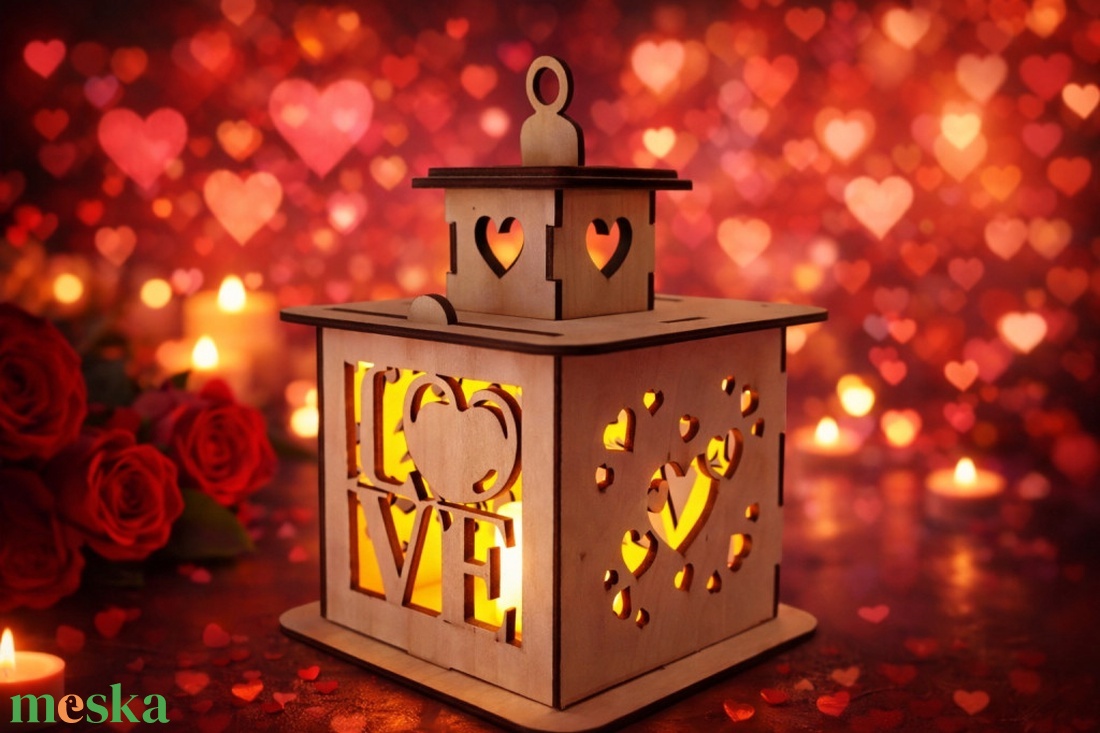 Valentin Love szív - Mécsestartó - otthon & életmód - gyertya, illat, aroma - mécses és mécsestartó - Meska.hu