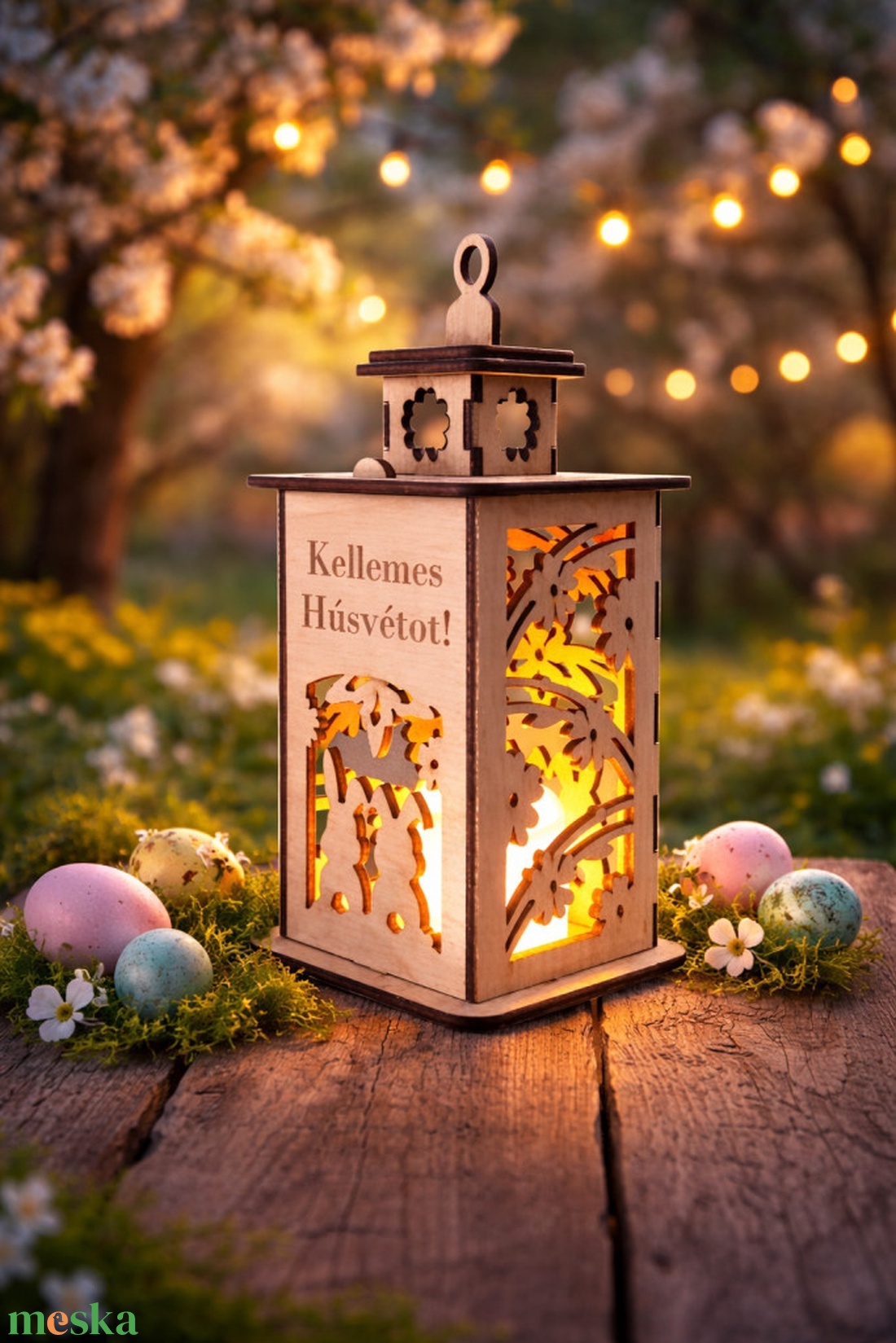 Húsvét Feliratos - Mécsestartó - otthon & életmód - gyertya, illat, aroma - mécses és mécsestartó - Meska.hu